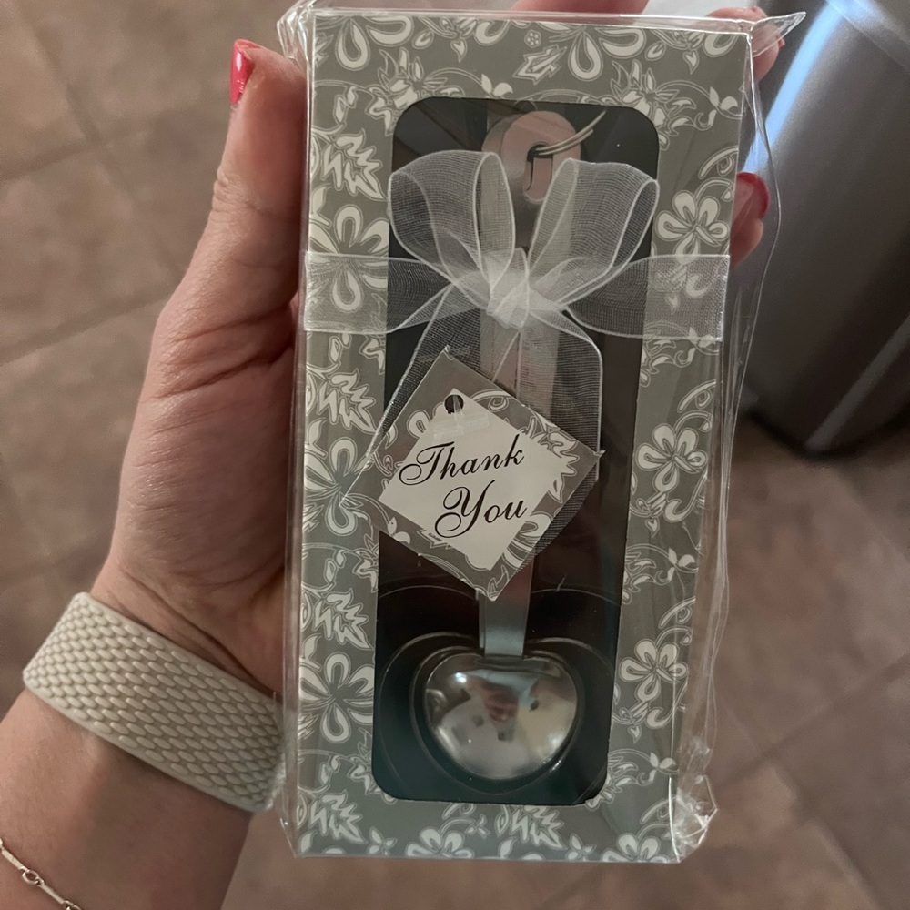 Silver Heart Shaped Measuring Spoons